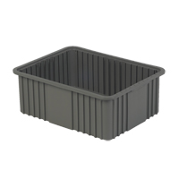 Contenant Divider Box, Poly&eacute;thyl&egrave;ne, 20,9" la x 15,9" p x 8" h, Gris R.M.G. Prévention