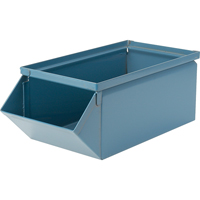 Steel Bin, 100 lbs. Cap., 12" W x 20-1/2" D x 9-1/2" H, Blue R.M.G. Prévention