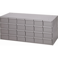 Casiers &agrave; tiroirs industriels, 24 tiroirs, 33-3/4" la x 11-5/8" p x 14-3/8" h, Gris R.M.G. Prévention
