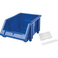 Bac empilable & &agrave; suspendre, 4-13/16" la, 3-3/16" h x 7-1/8" p, Bleu R.M.G. Prévention