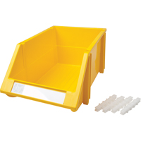 Bac empilable & &agrave; suspendre, 8-3/16" la, 6-3/16" h x 14" p, Jaune R.M.G. Prévention