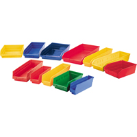 Shelf Bins, 11-1/8" W x 4" H x 11-5/8" D, Yellow, 30 lbs. Capacity R.M.G. Prévention