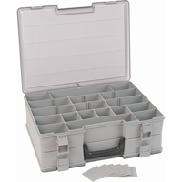 Boîte &agrave; compartiments, Plastique, 48 compartiments, 15-1/2" la x 11-3/4" p, 5" h, Gris R.M.G. Prévention