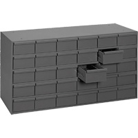Casiers &agrave; tiroirs industriels, 30 tiroirs, 33-3/4" la x 11-5/8" p x 17-3/4" h, Gris R.M.G. Prévention