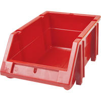 Bac empilable & &agrave; suspendre, 5-7/8" la, 4-11/16" h x 9-13/16" p, Rouge R.M.G. Prévention
