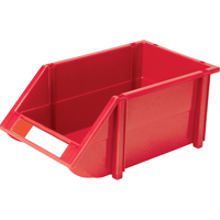 Bac empilable & &agrave; suspendre, 8-3/16" la, 6-3/16" h x 14" p, Rouge R.M.G. Prévention