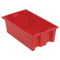 Stack & Nest Totes, 6" x 18" x 11", Red R.M.G. Prévention