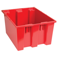 Stack & Nest Totes, 10" x 19.5" x 15.5", Red R.M.G. Prévention