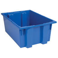 Stack & Nest Totes, 8" x 19.5" x 13.5", Blue R.M.G. Prévention