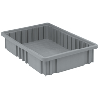 Contenants Divider Box, Plastique, 16,5" la x 10,9" p x 3,5" h, Gris R.M.G. Prévention