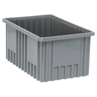 Contenants Divider Box, Plastique, 16,5" la x 10,9" p x 8" h, Gris R.M.G. Prévention
