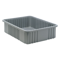Contenants Divider Box, Plastique, 22,5" la x 17,5" p x 6" h, Gris R.M.G. Prévention