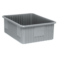 Contenants Divider Box, Plastique, 22,5" la x 17,5" p x 8" h, Gris R.M.G. Prévention
