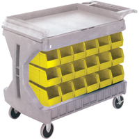PROCART A/36 BACS JAUNE# CB101, &agrave; deux c&ocirc;t&eacute;s, 36 bacs, 45-5/18" la x 24" p x 34-3/4" h R.M.G. Prévention