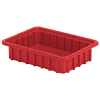 Divider Box&reg; Containers, Polyethylene, 22.4" W x 17.4" D x 5" H, Red R.M.G. Prévention