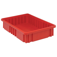 Contenants Divider Box, Plastique, 16,5" la x 10,9" p x 3,5" h, Rouge R.M.G. Prévention