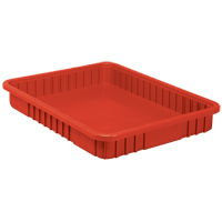Divider Box&reg; Containers, Plastic, 22.5" W x 17.5" D x 3" H, Red R.M.G. Prévention