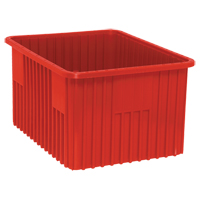 Contenants Divider Box, Plastique, 22,5" la x 17,5" p x 12" h, Rouge R.M.G. Prévention