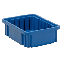 Contenants Divider Box, Plastique, 10,9" la x 8,3" p x 3,5" h, Bleu R.M.G. Prévention