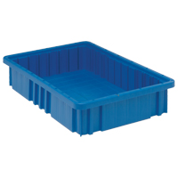 Contenants Divider Box, Plastique, 16,5" la x 10,9" p x 3,5" h, Bleu R.M.G. Prévention