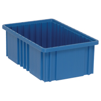 Divider Box&reg; Containers, Plastic, 16.5" W x 10.9" D x 6" H, Blue R.M.G. Prévention