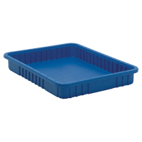 Divider Box&reg; Containers, Plastic, 22.5" W x 17.5" D x 3" H, Blue R.M.G. Prévention