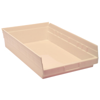 Bac pour &eacute;tag&egrave;re &eacute;conomique, 11-1/8" la, 4" h x 17-7/8" p, Ivoire R.M.G. Prévention