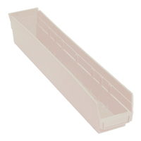 Economy Shelf Bin, 4-1/8" W x 4" H x 23-5/8" D, Ivory R.M.G. Prévention