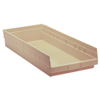 Bac pour &eacute;tag&egrave;re &eacute;conomique, 11-1/8" la x 4" H x 23-5/8" p, Ivoire, Capacit&eacute; 60 lb R.M.G. Prévention