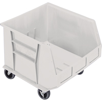 Mobile Bin, 14" H x 16-1/2" W x 18" D, 75 lbs. Capacity, Ivory R.M.G. Prévention
