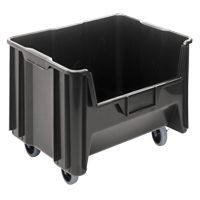 Mobile Giant Stack Container, 12-7/16" H x 19-7/8" W x 15-1/4" D, 250 lbs. Capacity, Black R.M.G. Prévention