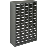 Casiers pour pi&egrave;ces KPC-600, Acier galvanis&eacute;, 75 tiroirs, 23-1/10" x 8-7/10" x 36-9/10", Gris R.M.G. Prévention