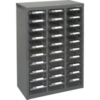 KPC-700 Parts Cabinet, Galvanized Steel, 30 Drawers, 17-1/2" x 8-7/10" x 25-3/10", Grey R.M.G. Prévention