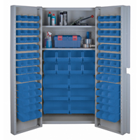 Deep Door Combination Cabinets, 38" W x 24" D x 72" H, Grey R.M.G. Prévention
