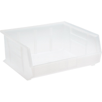 Bac transparent ultra empilable & suspendable, 16-1/2" la, 7" h x 14-3/4" p, Transparent R.M.G. Prévention