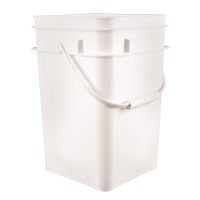 Seau carr&eacute;, Plastique, 4,25 gal. R.M.G. Prévention