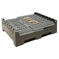 Contenant de vrac pliable, 47,2" lo x 39,4" la x 39,4" h, Gris R.M.G. Prévention