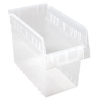 Store-Max Shelf Bins, 6-5/8" W x 8" H x 11-5/8" D, Clear, 44 lbs. Capacity R.M.G. Prévention