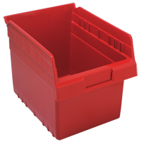 Bacs pour &eacute;tag&egrave;re Store-Max, 8-3/8" la x 8" H x 11-5/8" p, Rouge, Capacit&eacute; 44 lb R.M.G. Prévention