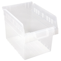 Bacs pour &eacute;tag&egrave;re Store-Max, 8-3/8" la x 8" H x 11-5/8" p, Transparent, Capacit&eacute; 44 lb R.M.G. Prévention