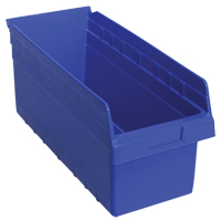 Bacs pour &eacute;tag&egrave;re Store-Max, 8-3/8" la x 8" H x 17-7/8" p, Bleu, Capacit&eacute; 56 lb R.M.G. Prévention