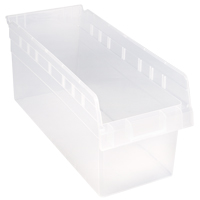 Bacs pour &eacute;tag&egrave;re Store-Max, 8-3/8" la x 8" H x 17-7/8" p, Transparent, Capacit&eacute; 56 lb R.M.G. Prévention
