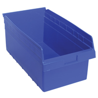 Bacs pour &eacute;tag&egrave;re Store-Max, 11-1/8" la x 8" H x 17-7/8" p, Bleu, Capacit&eacute; 56 lb R.M.G. Prévention