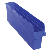 Bacs pour &eacute;tag&egrave;re Store-Max, 4-3/8" la x 8" H x 23-5/8" p, Bleu, Capacit&eacute; 68 lb R.M.G. Prévention