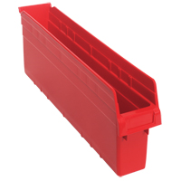Bacs pour &eacute;tag&egrave;re Store-Max, 4-3/8" la x 8" H x 23-5/8" p, Rouge, Capacit&eacute; 68 lb R.M.G. Prévention