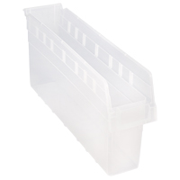 Bacs pour &eacute;tag&egrave;re Store-Max, 4-3/8" la x 8" H x 23-5/8" p, Transparent, Capacit&eacute; 68 lb R.M.G. Prévention