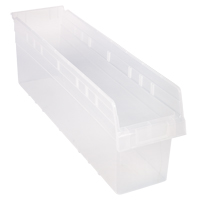 Bacs pour &eacute;tag&egrave;re Store-Max, 6-5/8" la x 8" H x 23-5/8" p, Transparent, Capacit&eacute; 68 lb R.M.G. Prévention