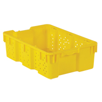 Contenant en plastique empilable Stack-N-Nest pour l'agriculture, 16" x 23,9" x 7,3", Jaune R.M.G. Prévention