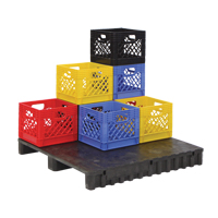 Caisse en plastique pour produits laitiers R.M.G. Prévention