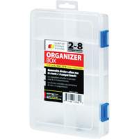 Boîte &agrave; compartiments en plastique, 5,5" la x 7,75" p x 1,75" h, 8 compartiments R.M.G. Prévention